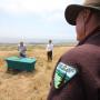 A BLM staff member looks on during the MOU signing ceremony.