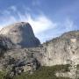 A short, steep saunter up the Mist Trail  leads to this less-famous vantage of Half Dome. Hilltromper photo.