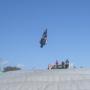Airborne over the AcroBag.
