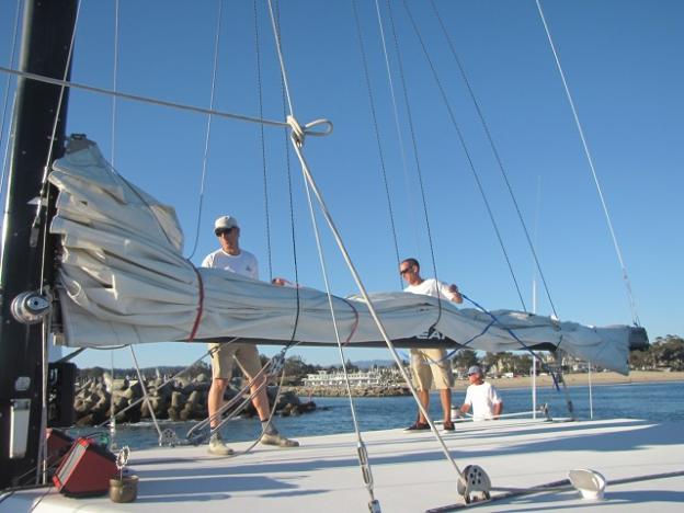 "Hoisting the jib" is the only sailing term we know, but we're pretty sure that's not what's happening here. Photo by Michael Roberts. "Hoisting the jib" is the only sailing term we know, but we're pretty sure that's not what's happening here. Photo by Michael Roberts.
