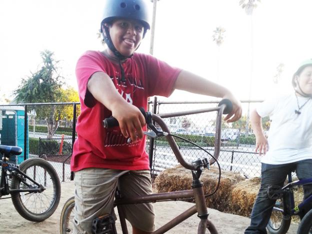 All smiles at the pump track.