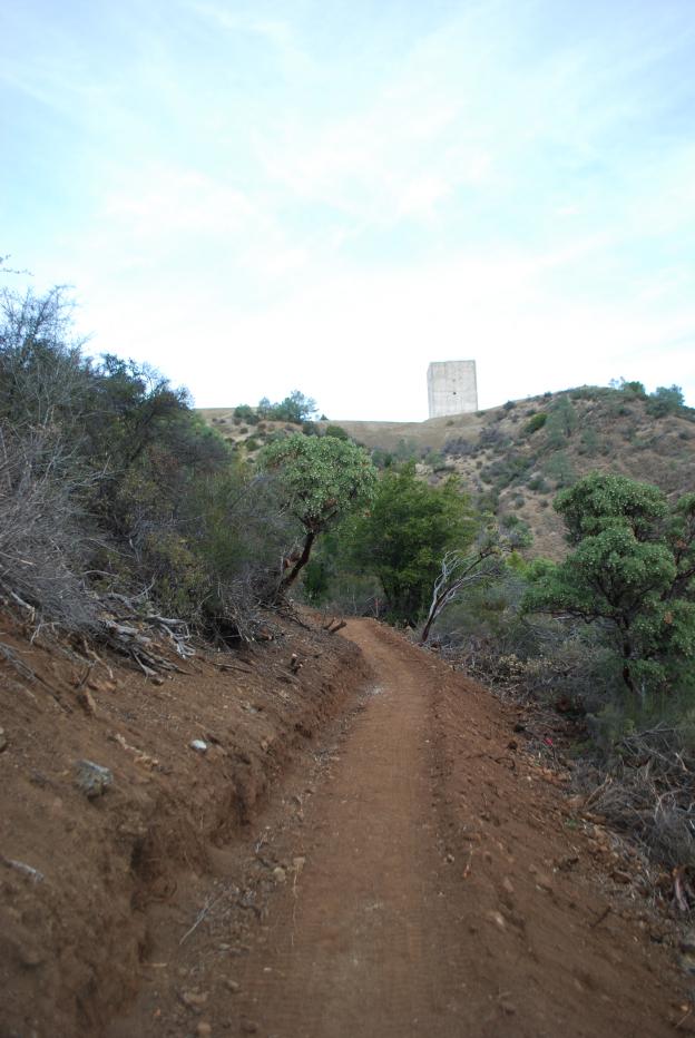 View of the radar tower from the Mt. Umunhum trail. Photo courtesy Midpeninsula Regional Open Space District. 