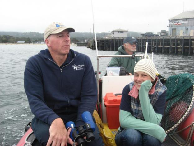 Ross leading a special rescue operation to look for entangled sea lions in Monterey Harbor.