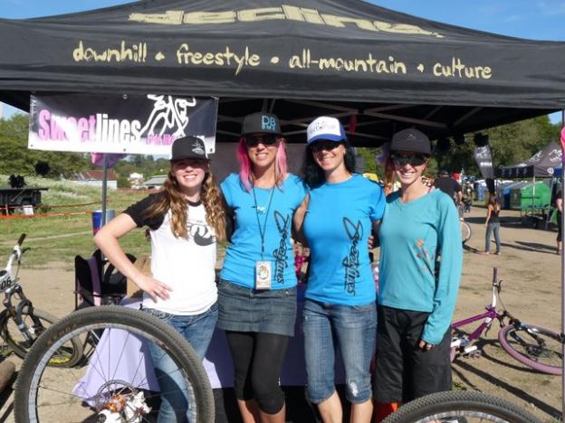 Ready to rock the women's Sugar Showdown in 2013 at the Santa Cruz Mountain Bike Festival are (l-r) Katelyn Praly, Kat Sweet, Tammy Donahugh and Lindsay Beth Currier of Shine Riders Co.  Ready to rock the women's Sugar Showdown in 2013 at the Santa Cruz Mountain Bike Festival are (l-r) Katelyn Praly, Kat Sweet, Tammy Donahugh and Lindsay Beth Currier of Shine Riders Co.