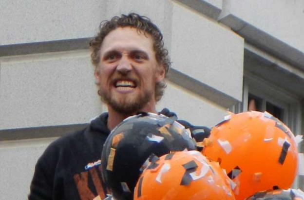 Hunter Pence with a typically manic smile