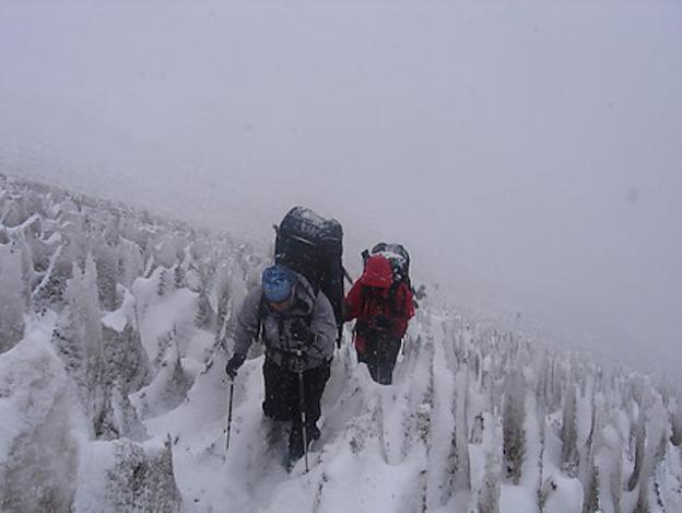 Braving up an icy Mt. Aconcagua in Argentina. 